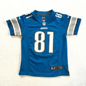 Nike NFL Detroit Lions Calvin Johnson 81 Youth Football Jersey Size Small Blue